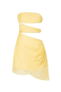 CULT MIA 3 CARATS SIDE CHIFFON MINI DRESS IN
