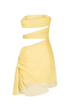 CULT MIA 3 CARATS SIDE CHIFFON MINI DRESS IN
