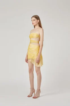 CULT MIA 3 CARATS SIDE CHIFFON MINI DRESS IN