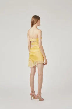 CULT MIA 3 CARATS SIDE CHIFFON MINI DRESS IN