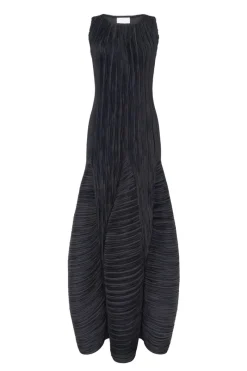 CULT MIA A-LINE SLEEVELESS PLEATED MAXI DRESS