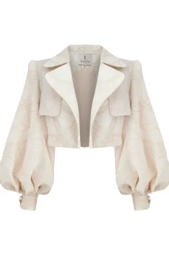 CULT MIA PUFF SLEEVED ARMOR CROP JACKET