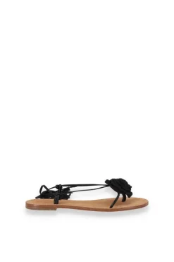 CULT MIA JAKARA BLACK LEATHER SANDALS