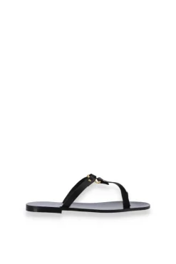 CULT MIA JOVIE BLACK LEATHER SANDALS
