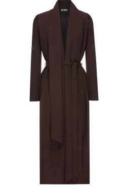 CULT MIA OVERSIZED SCARF COLLAR BROWN COAT