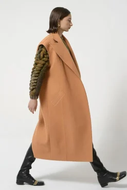CULT MIA SOFT WOOL PLAITED COAT